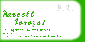 marcell korozsi business card